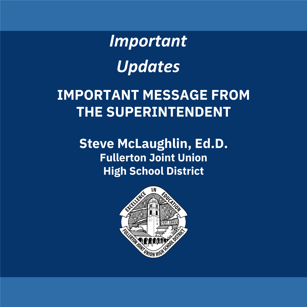  Updates from the Superintendent 